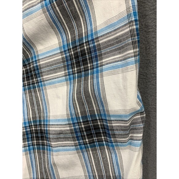 Southpole Bermuda Shorts Mens Size 34X13 Blue Black White Checked Slash Pockets - Picture 14 of 15